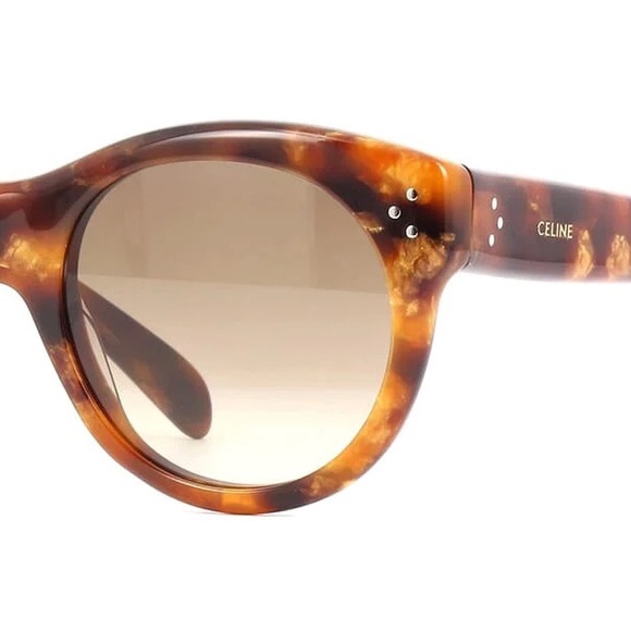 CELINE Havana Acetate
53MM Round Unisex Sunglasses CL40170I - Picture 6 of 7